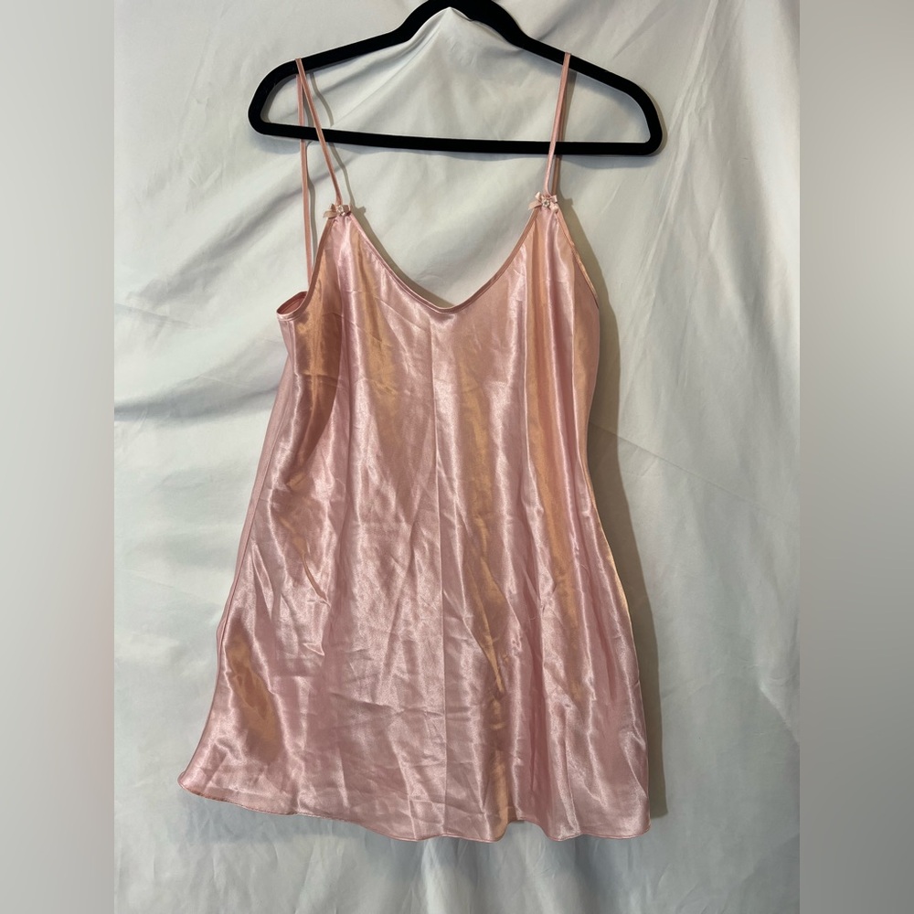 Vintage Laura Tyler Y2K Blush Satin Chemise/slip